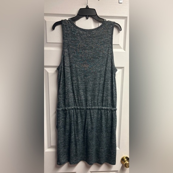 Ann Taylor LOFT Heathered Green Mini Dress W/ Adjustable Waist Size Large - Picture 4 of 4